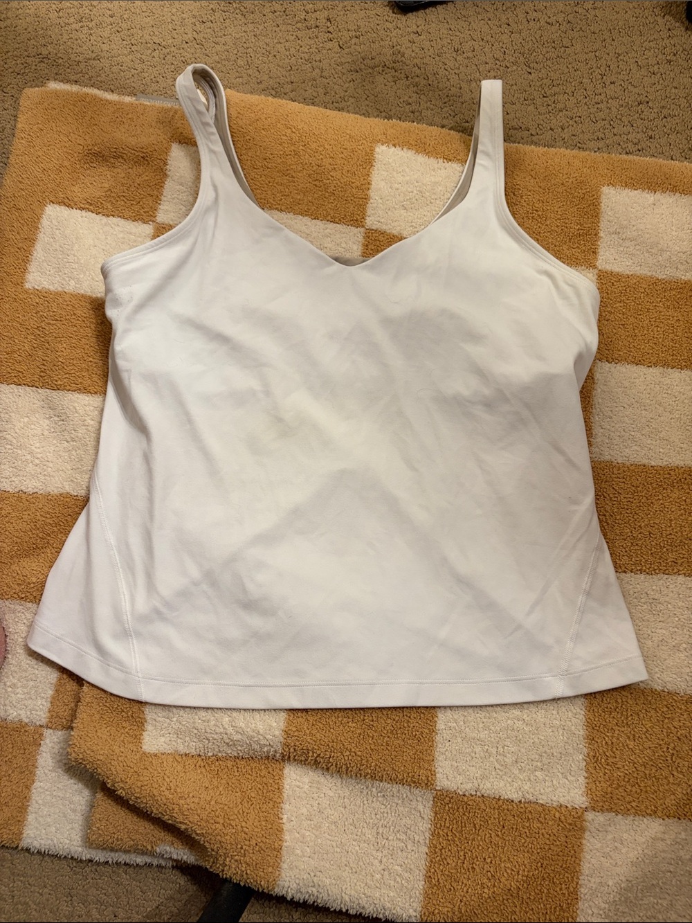 lululemon athletica White V-Neck Tank Top